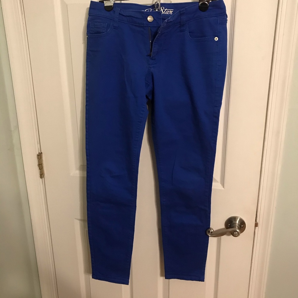 Old Navy rockstar skinny jeans | bright blue